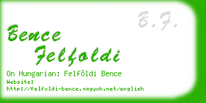 bence felfoldi business card